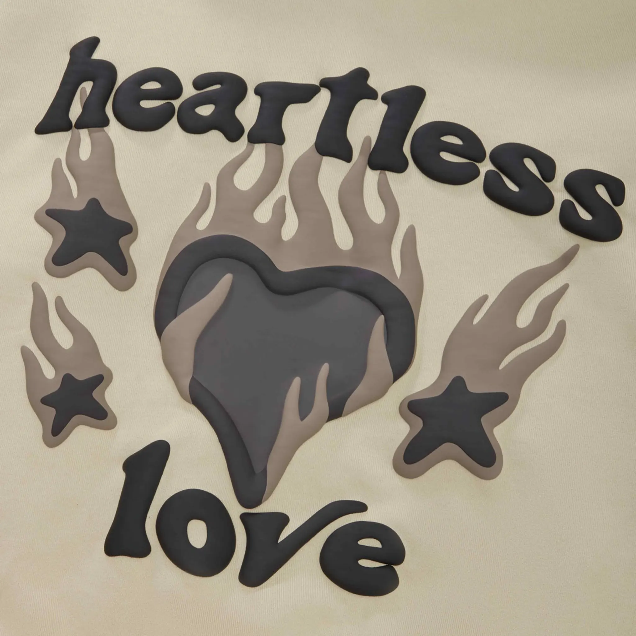 Logo view of Broken Planet Heartless Love Bone White Hoodie